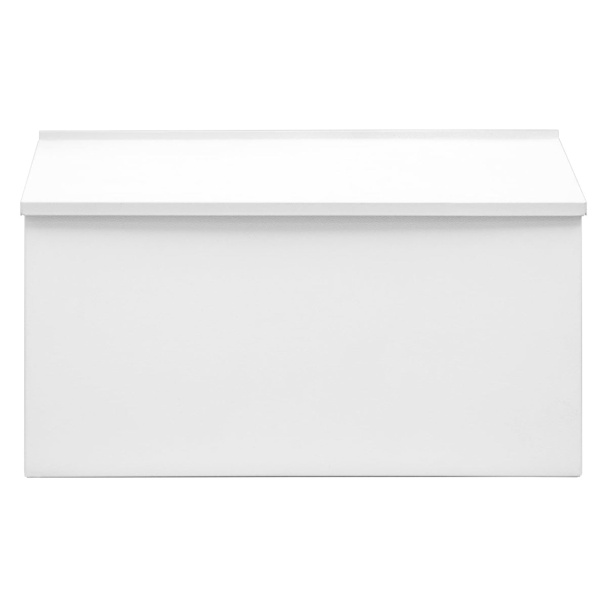Dalmbox wall-mount mailbox white front view showing weatherproof lid for outdoor use.