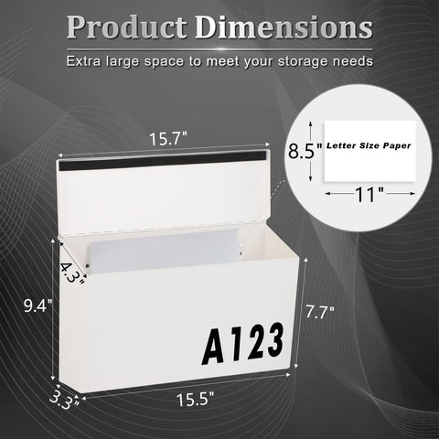 Dalmbox white lid-closed demonstrates secure mail protection from rain.