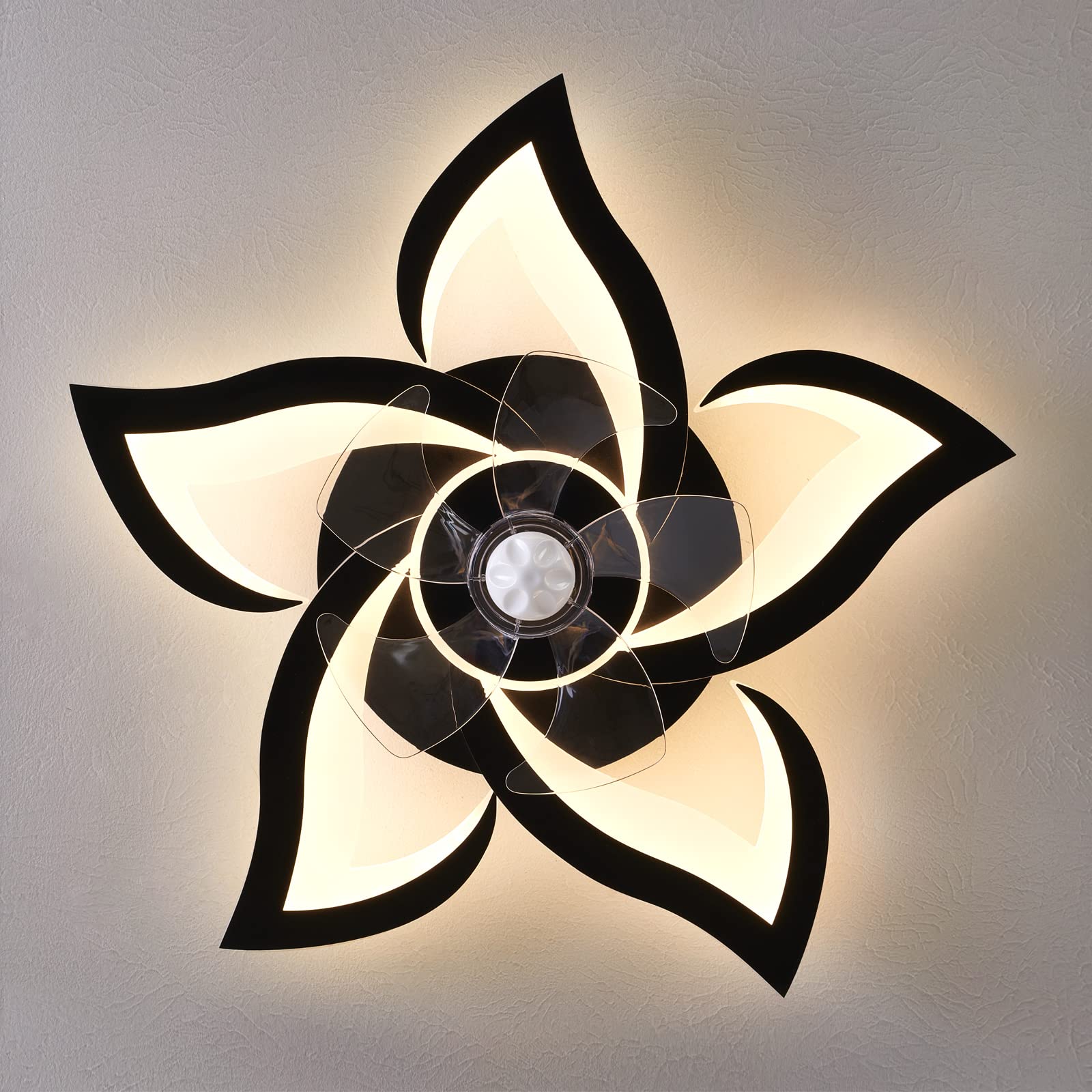 Dalouguan ceiling fan with lights semi-flush mount for easy cleaning.