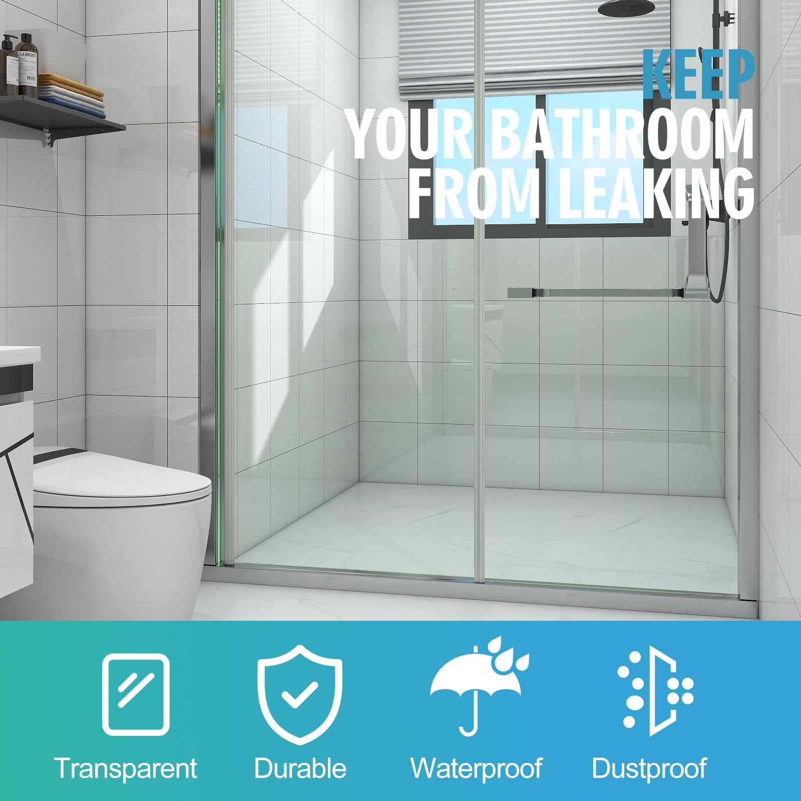 Dalrun clear polycarbonate shower sweep for durable, long-lasting use
