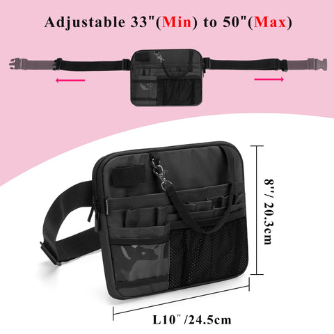 Damero adjustable waist strap fits 33 to 50 inches for hands-free wear