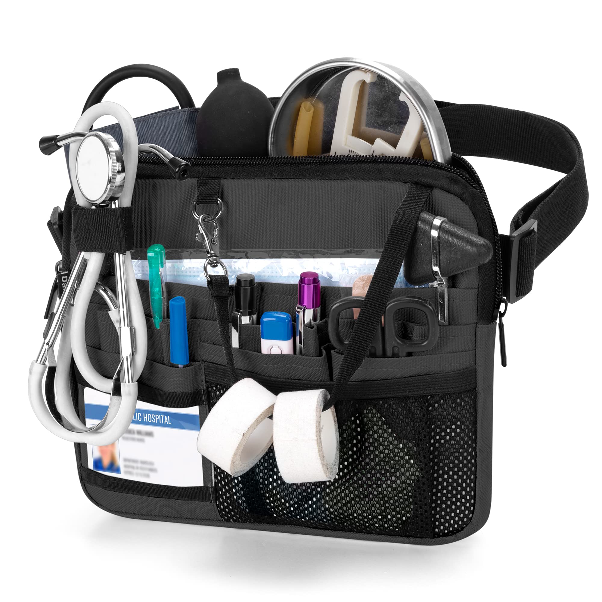 Damero nurse fanny pack with medical gear pockets for on-the-go organization