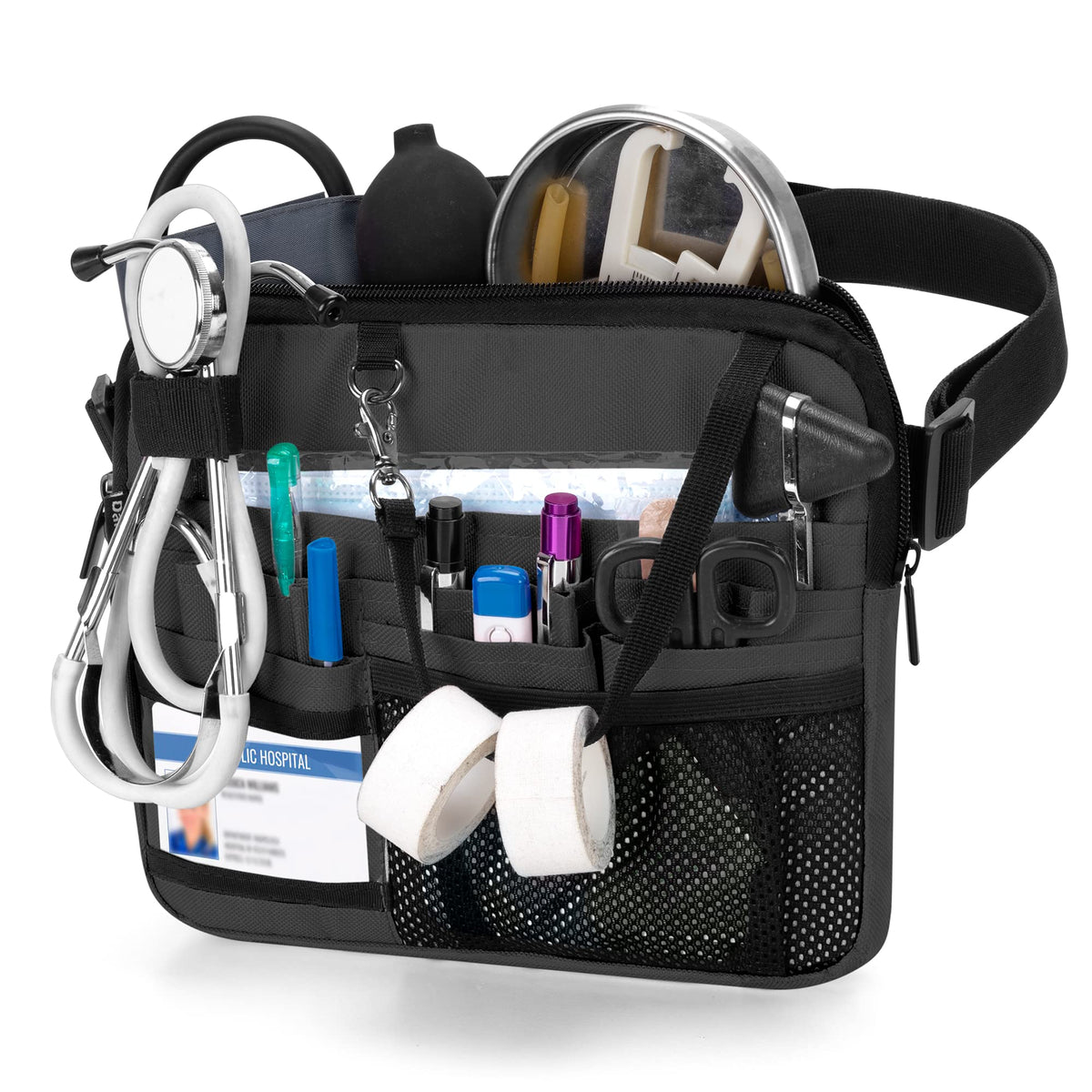 Damero nurse fanny pack with medical gear pockets for on-the-go organization