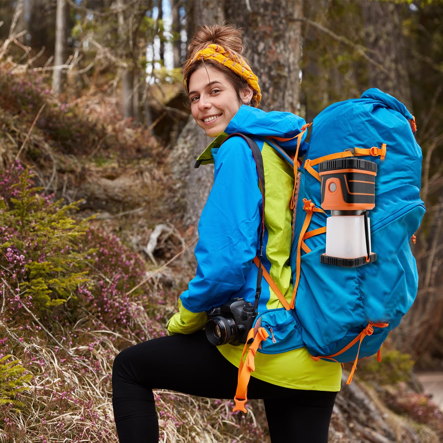 DAMI orange model camping lamp for high visibility in gear