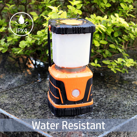 DAMI LED camping lamp soft-glare housing provides comfortable illumination.