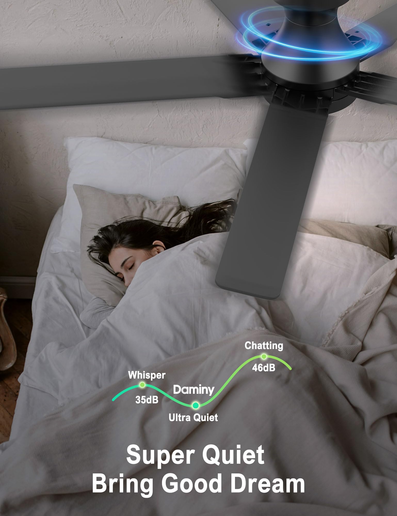 DAMINY 6CCT lighting offers warm to cool ambience.