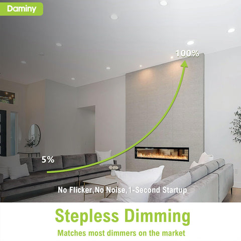 Daminy easy-install 4-inch recessed light fits renovations with simple ceiling cutout.