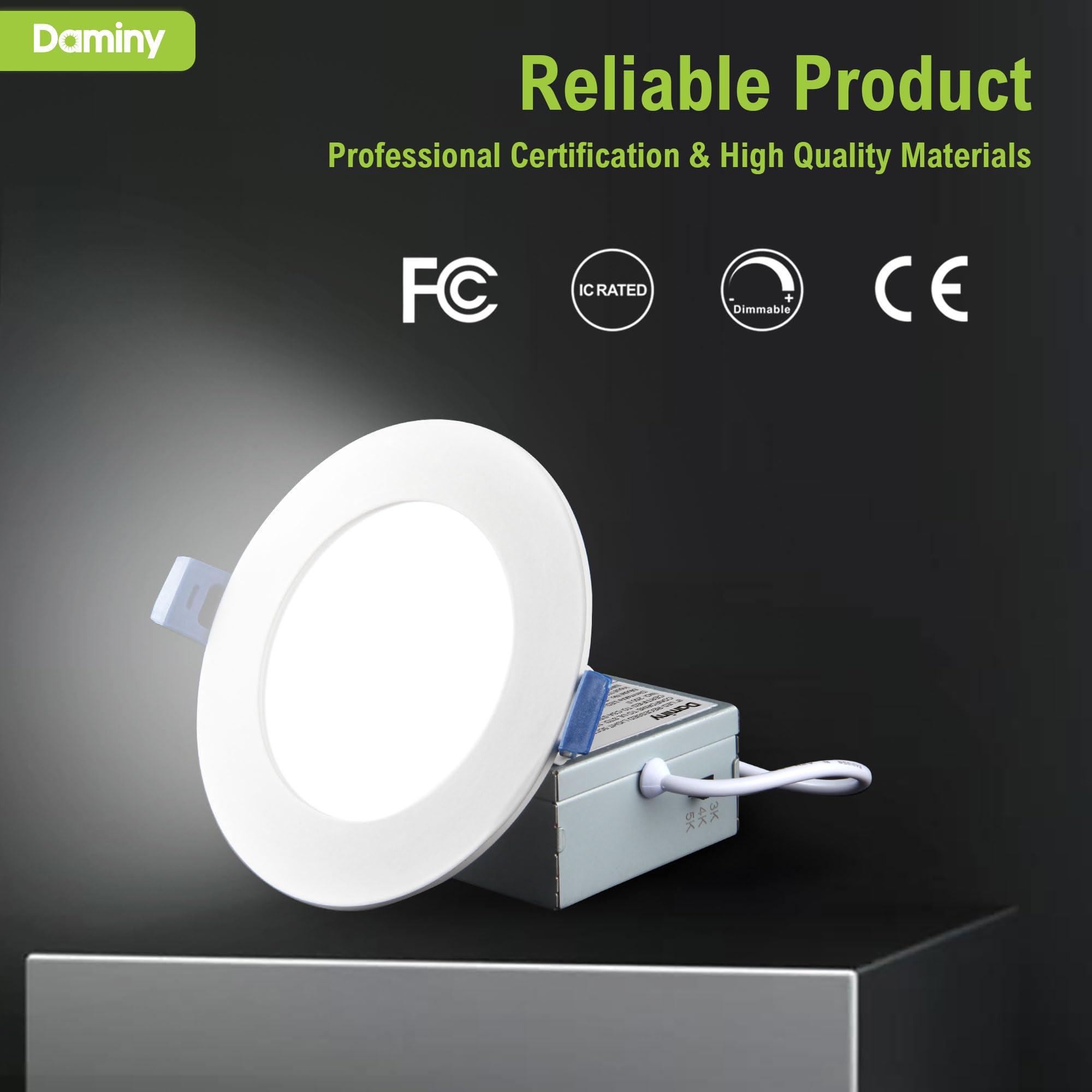 Daminy energy-saving recessed lights reduce power use without sacrificing brightness.