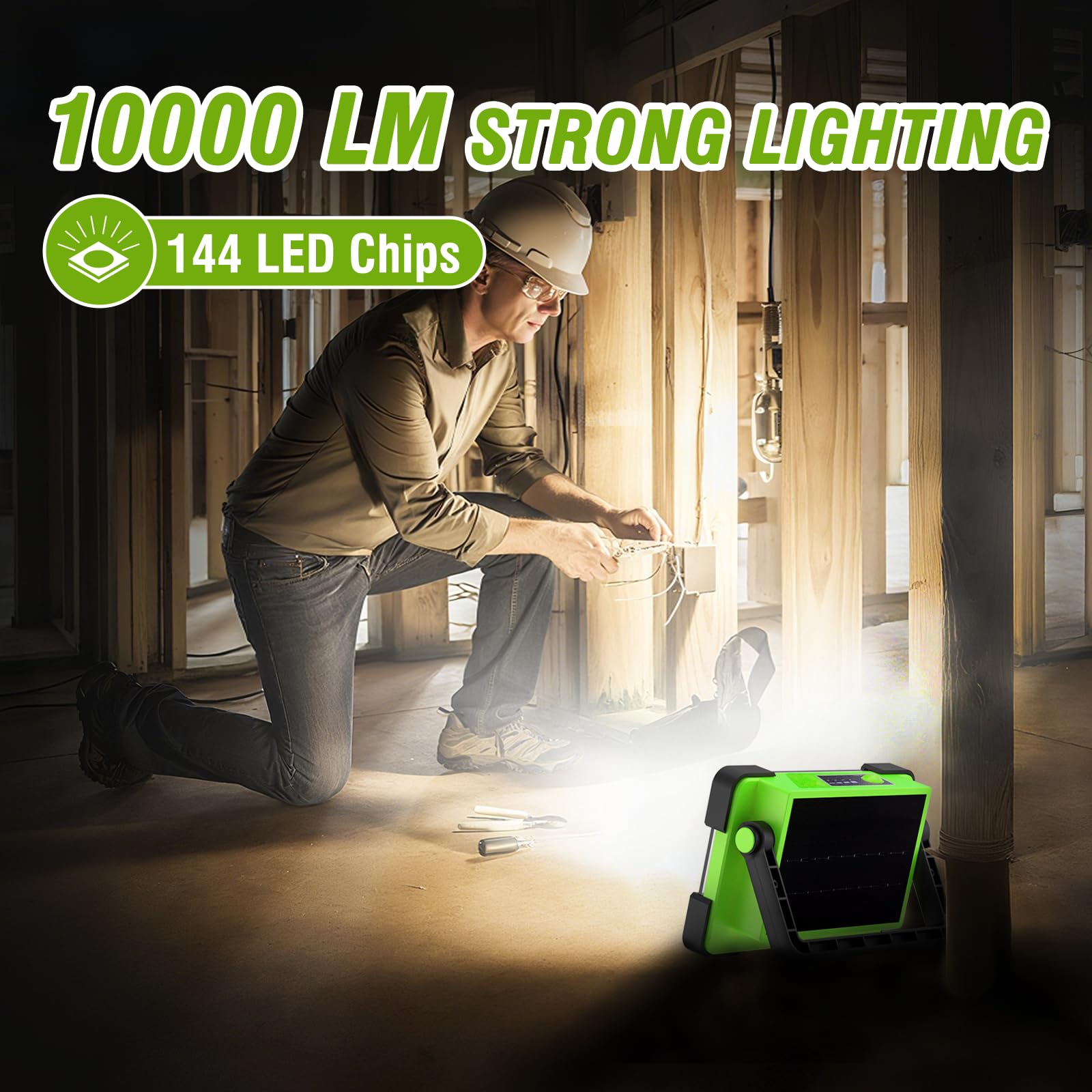 DANCINGBOAR 10000LM beam delivers clear light for dim workspaces.