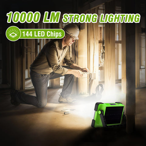 DANCINGBOAR 10000LM beam delivers clear light for dim workspaces.