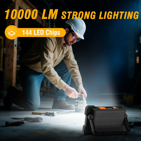 DANCINGBOAR 10000LM output lights garages, job sites, and tents