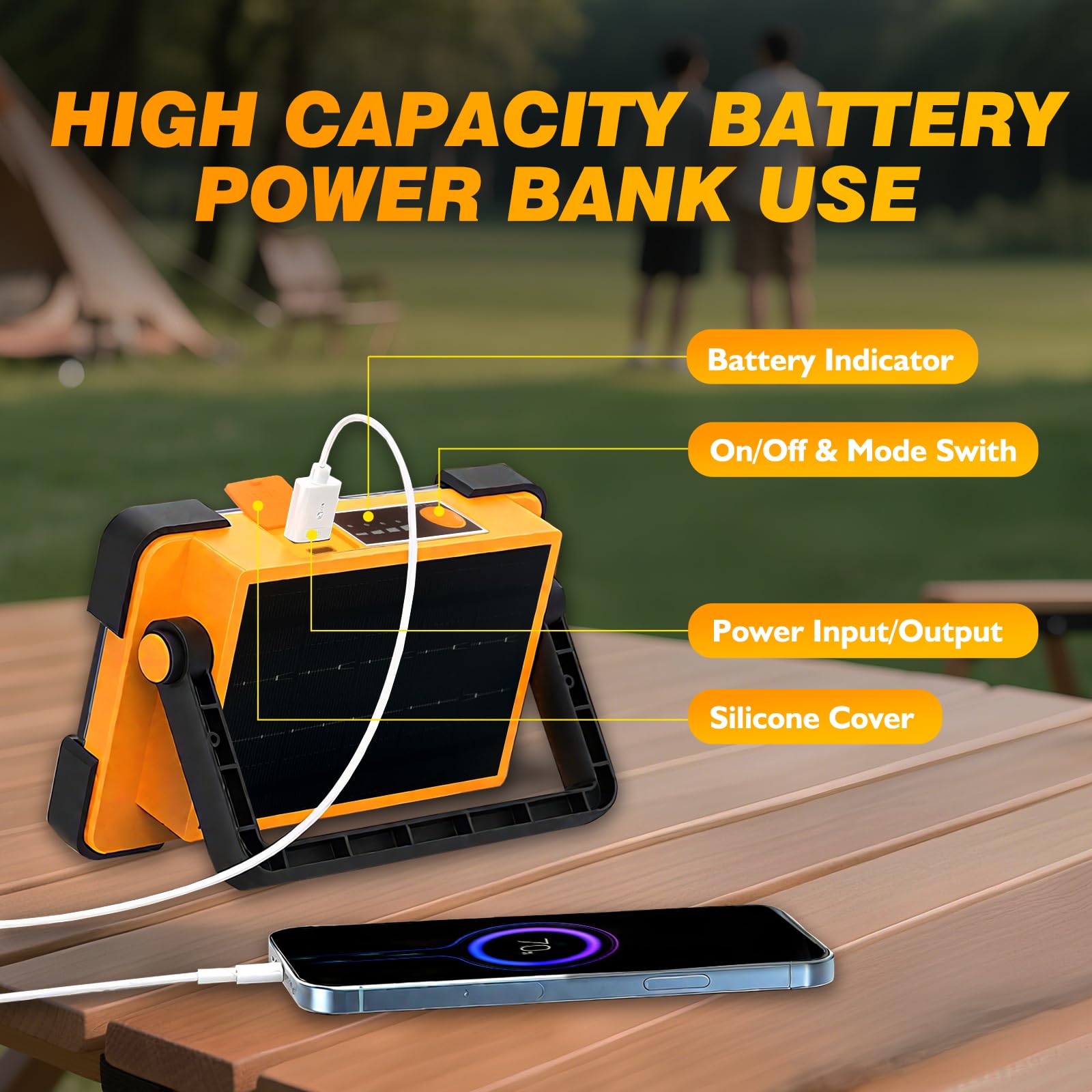 DANCINGBOAR emergency camping light used during outdoor adventures