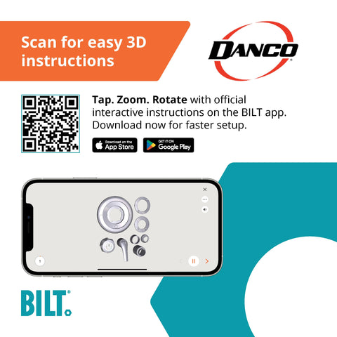 DANCO 10003 trim kit side view highlighting compact, install-friendly design