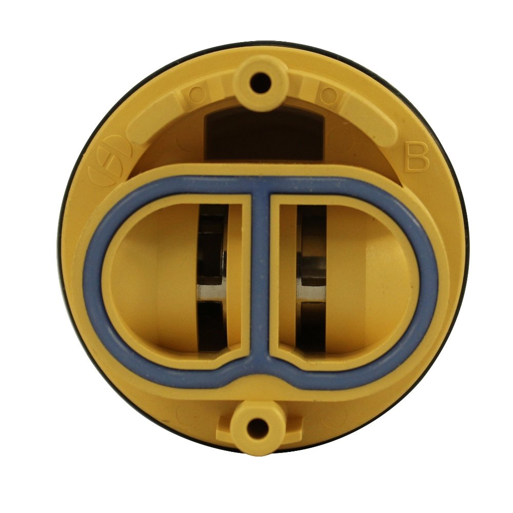 Pressure balance cartridge in action for hot and cold water.