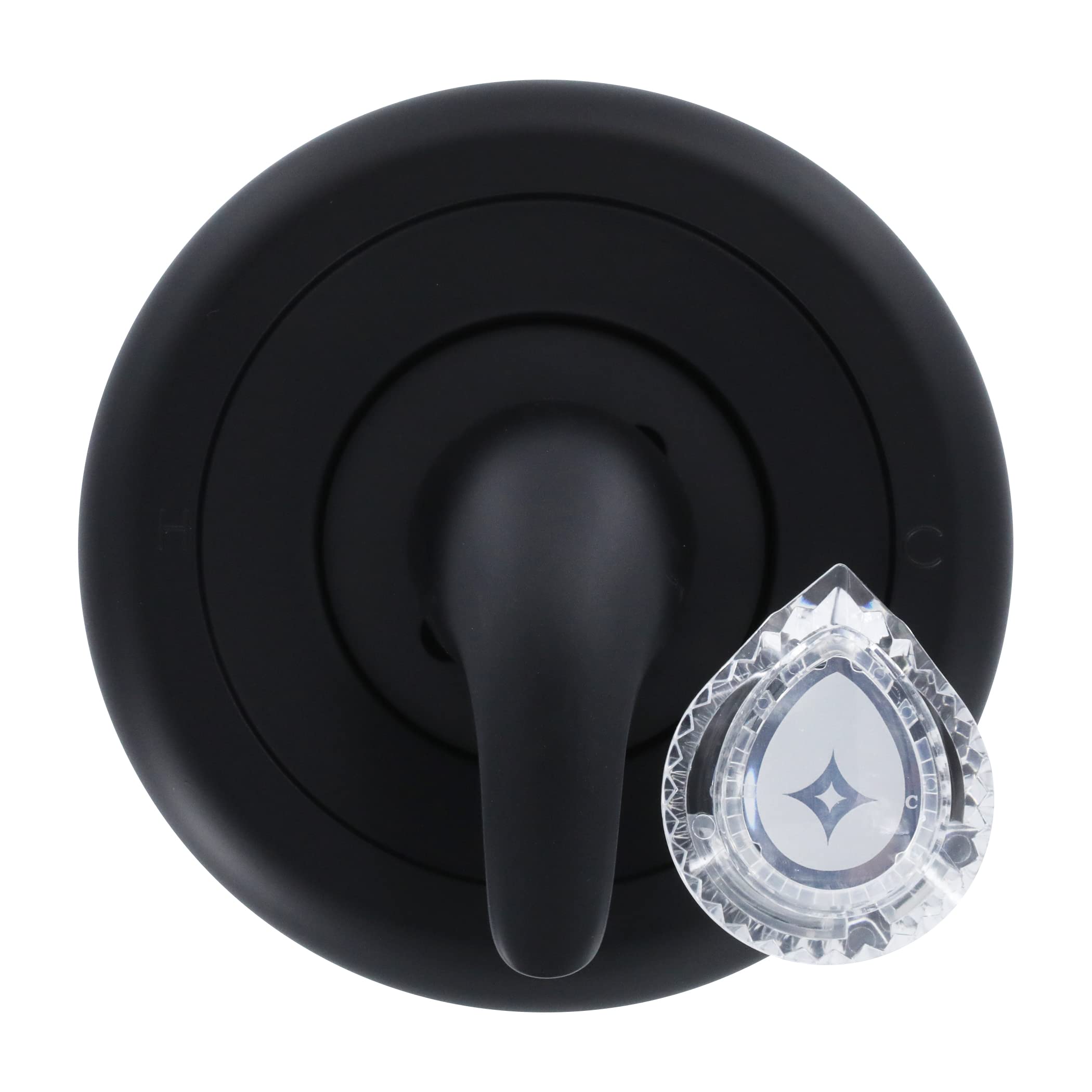 Danco 11083 matte black trim with faceplate updates Moen shower aesthetics.