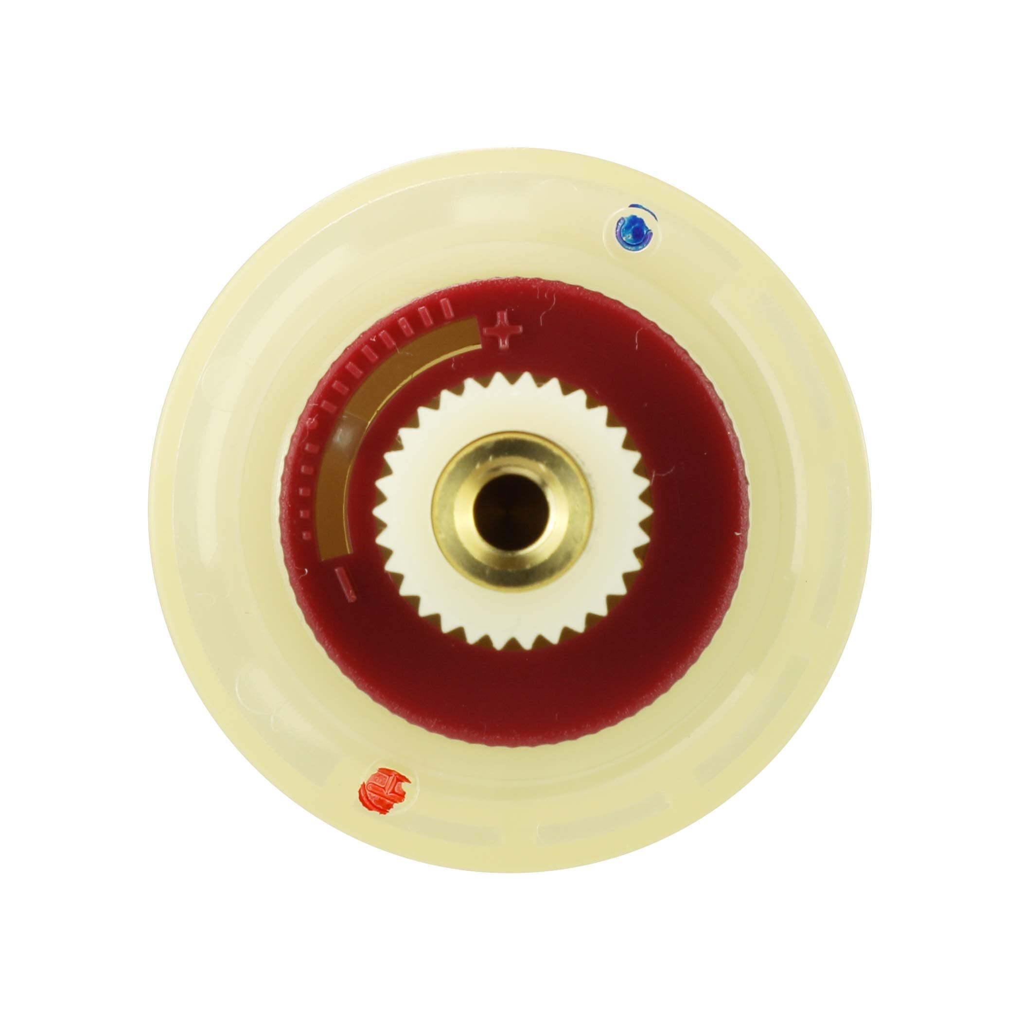 Danco cartridge highlights durable plastic construction for faucet repair.