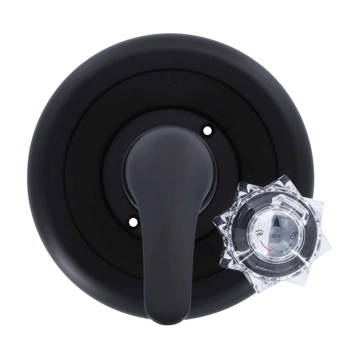 Danco Delta trim kit front view in matte black for updated shower decor