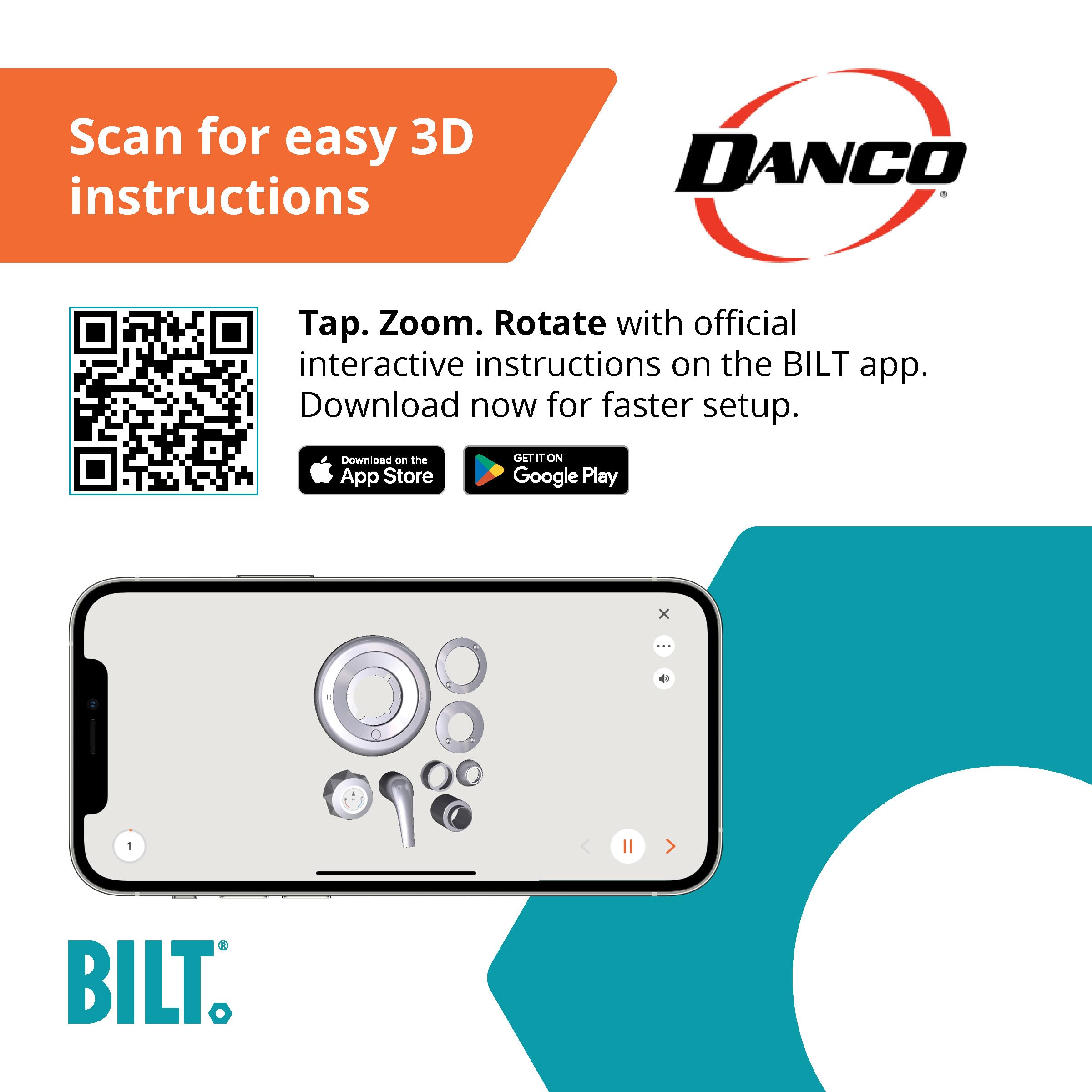 Danco Delta trim kit handle options showing style flexibility