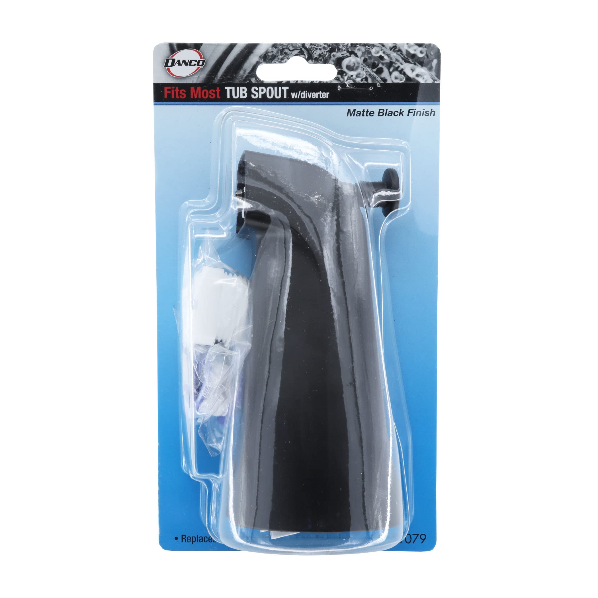 Danco tub spout matte black design complements contemporary bathroom decor