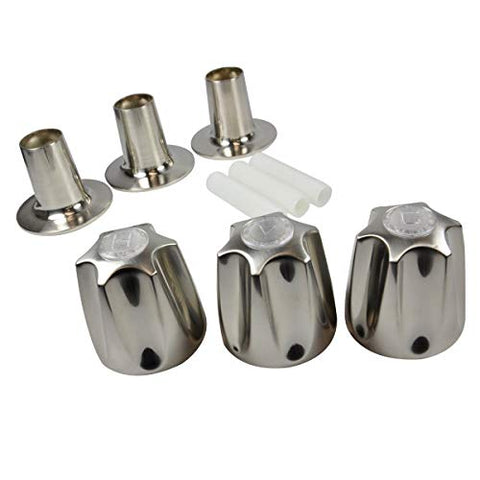 Close-up of brushed nickel Verve handle, highlighting durable metal construction