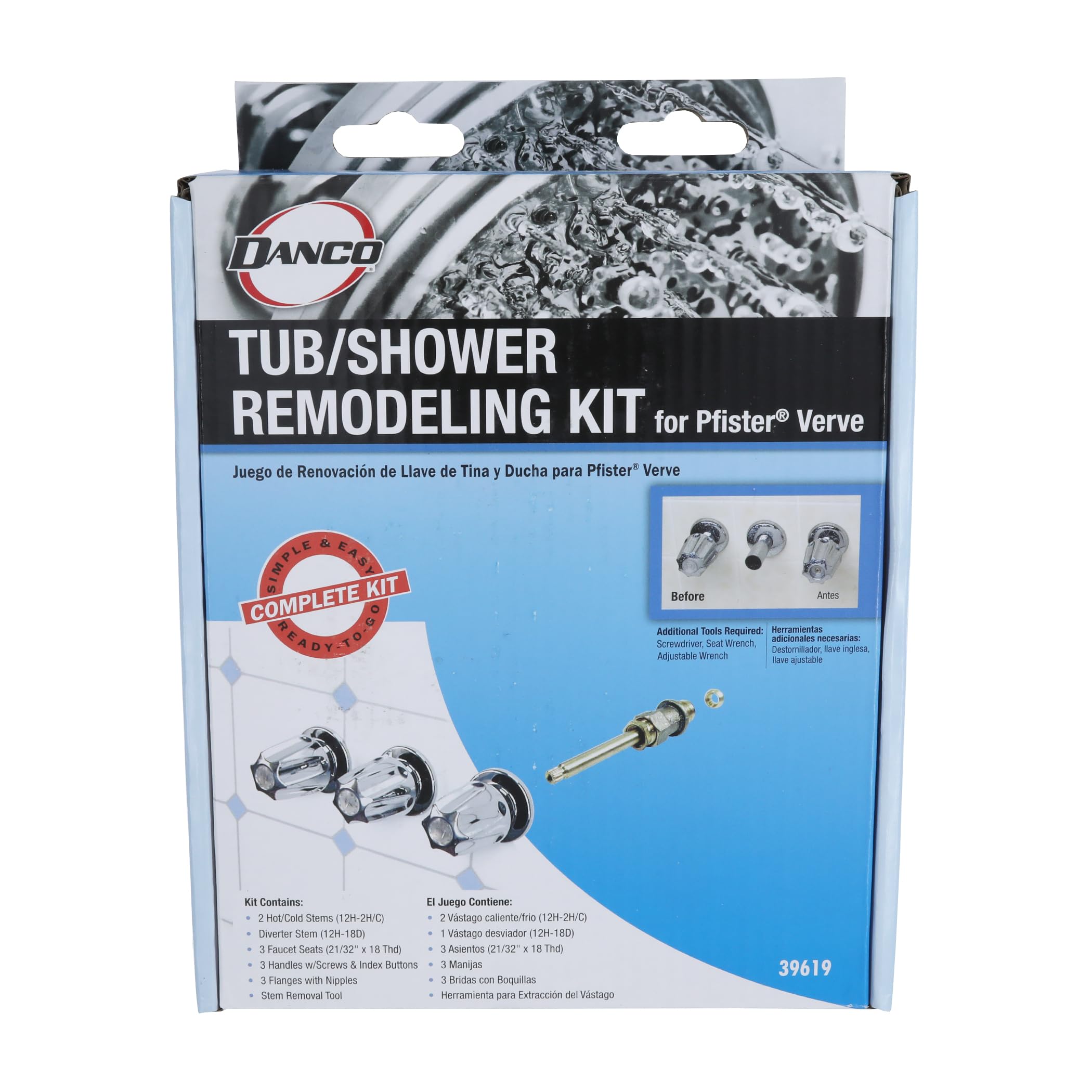 Danco Verve tub/shower remodel kit compatible with Price Pfister Verve faucets.