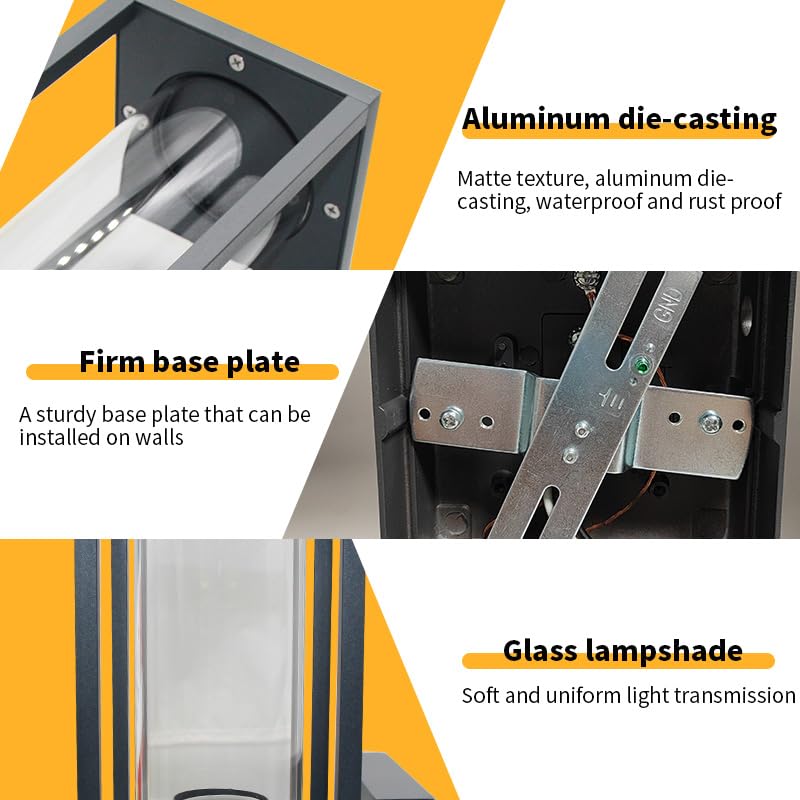 Dandray Outdoor Wall Light Modern Style Profile enhances exterior aesthetics.