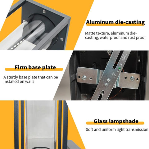 Dandray Outdoor Wall Light Modern Style Profile enhances exterior aesthetics.