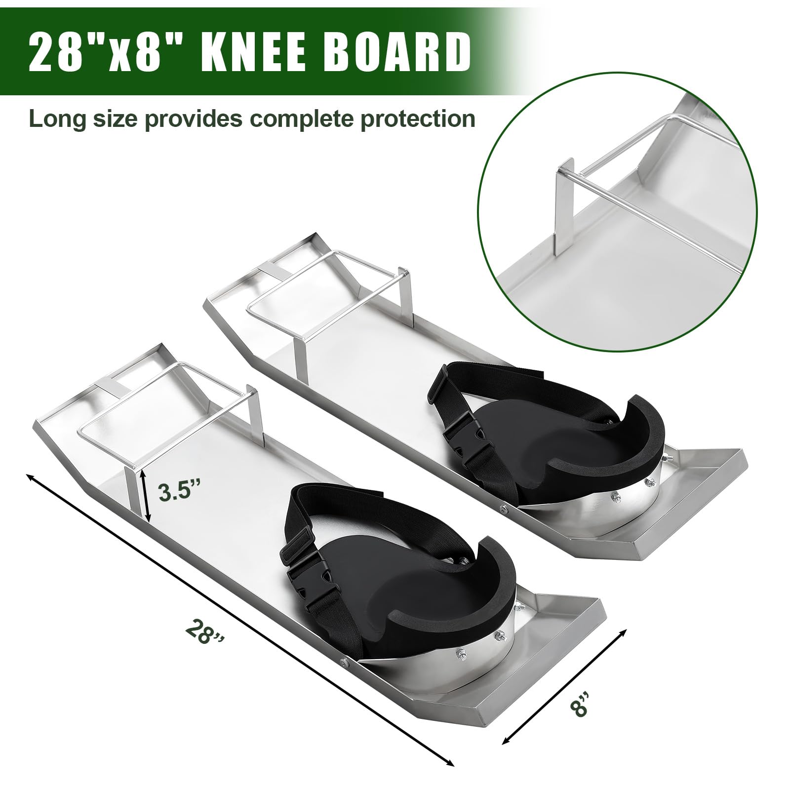 Smooth sliding base aids leveling and finishing on damp concrete surfaces.