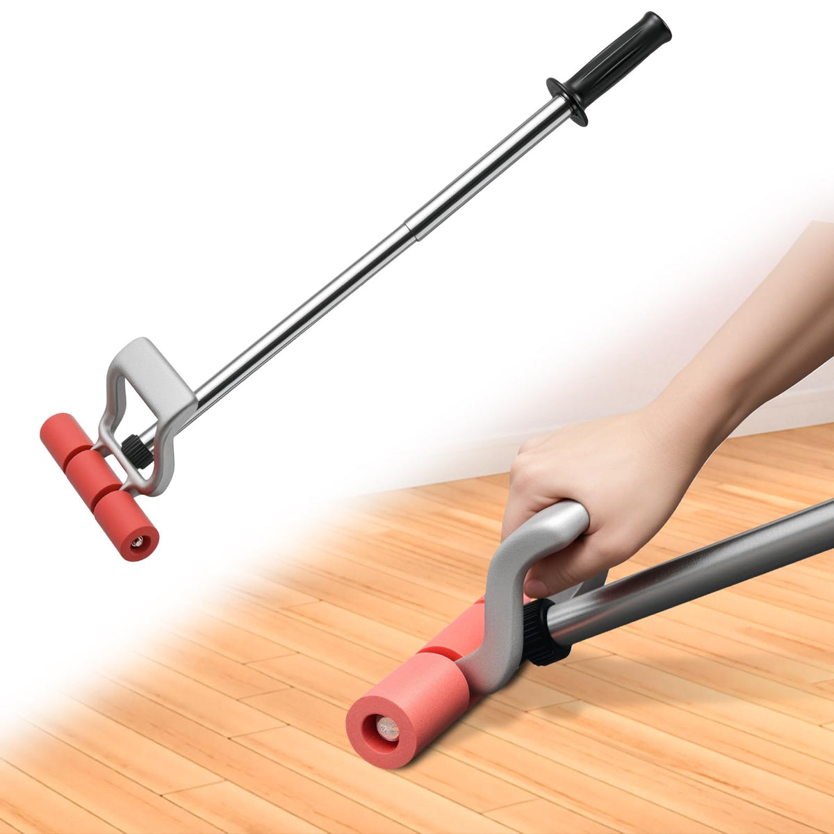 Daneried floor-wall roller with extendable handle for versatile reach on floors and walls