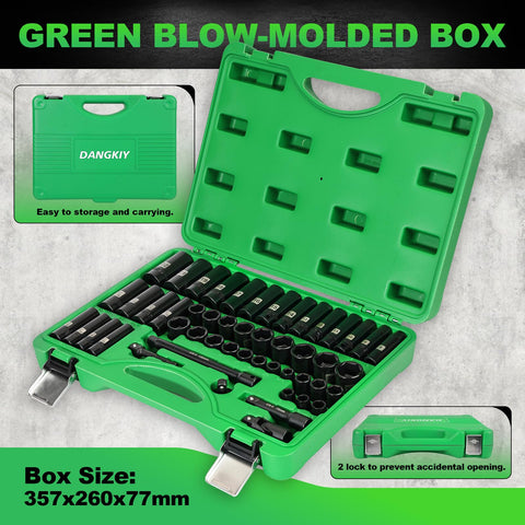 Dangkiy deep metric sockets (8-22 mm) neatly organized for quick sizing