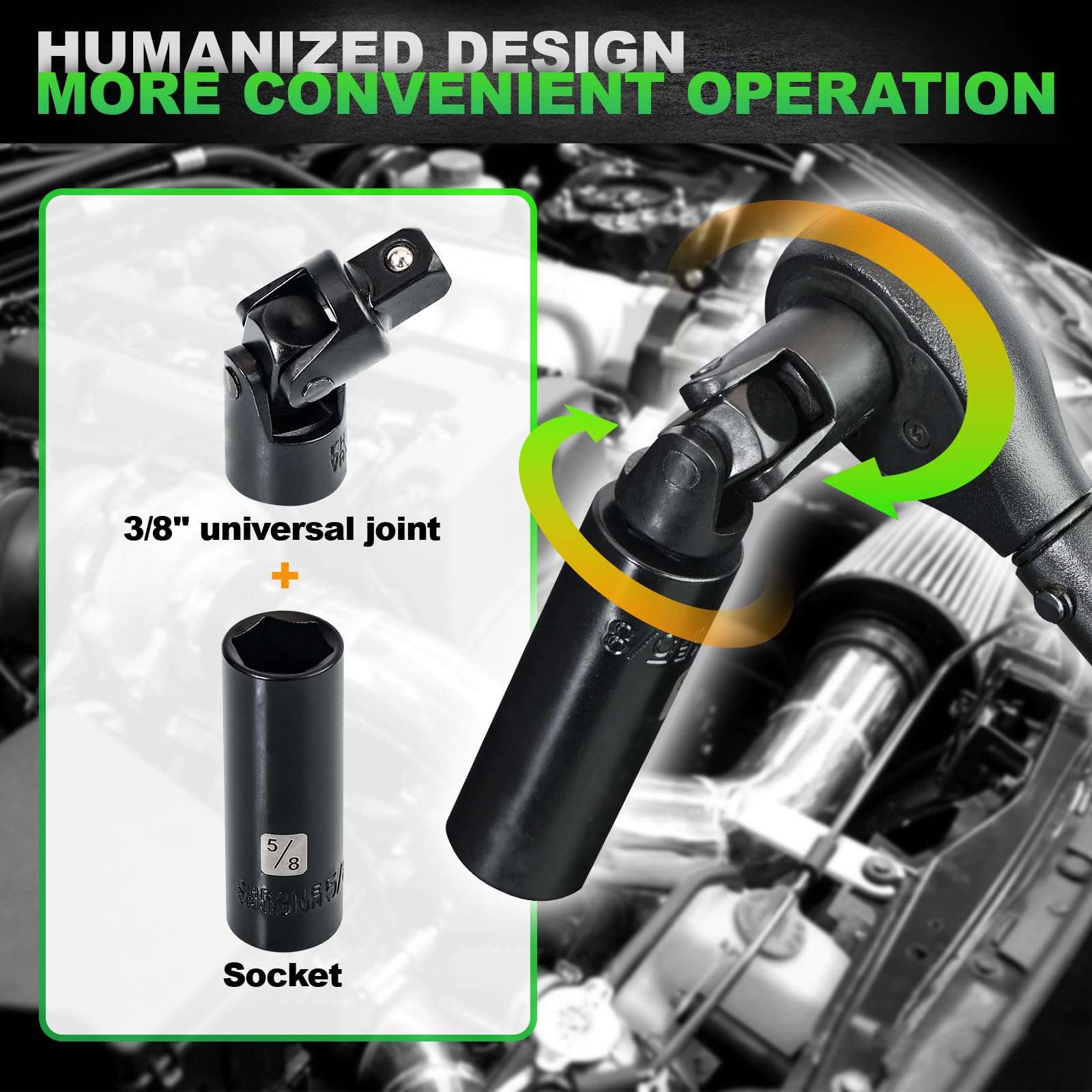 Dangkiy 3/8 inch impact universal joint enables flexible angles