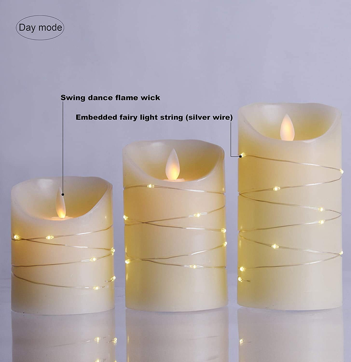 Three-tier pillar candles by DANIP for layered decor effects
