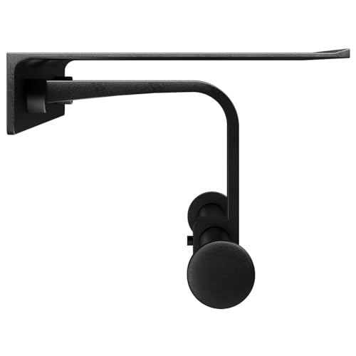 Danpoo matte-black shelf-top bathroom organizer holds essentials.