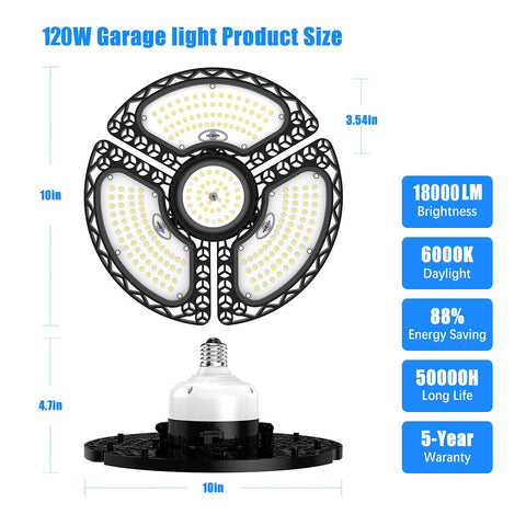 Dansny LED Garage Light easy installation into standard sockets