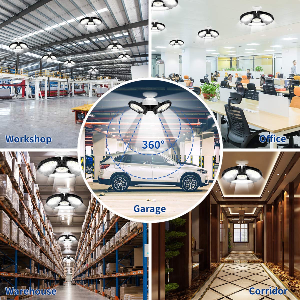 Dansny LED Garage Light advanced heat dissipation for cooler operation