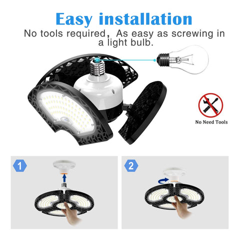 Dansny LED Garage Light 18,000 lumens for clear car repairs