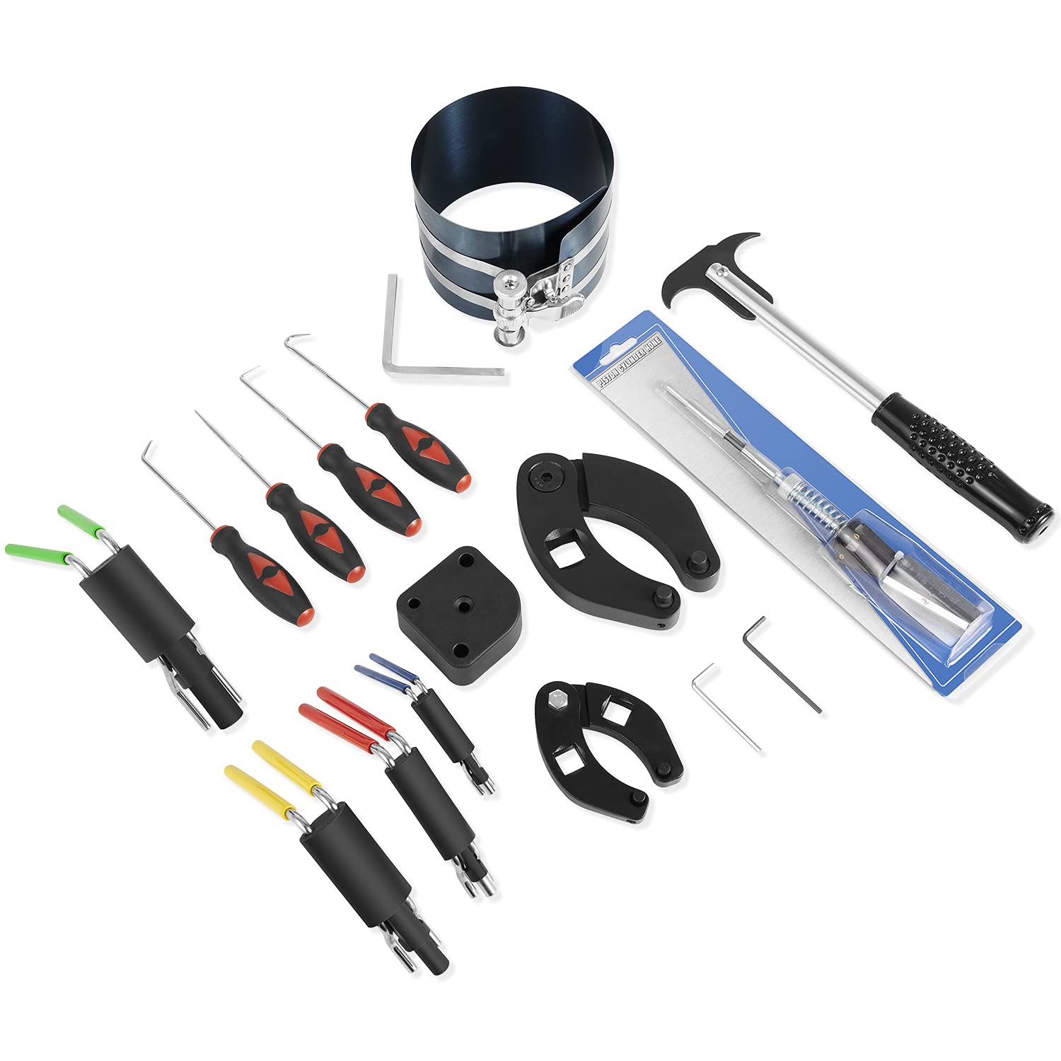 Danti smooth type piston ring compressor helps piston entry.