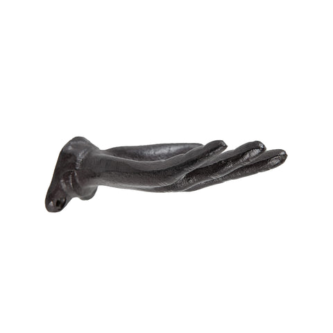 Danya B Palms Up cast iron hooks add rustic charm to any space.