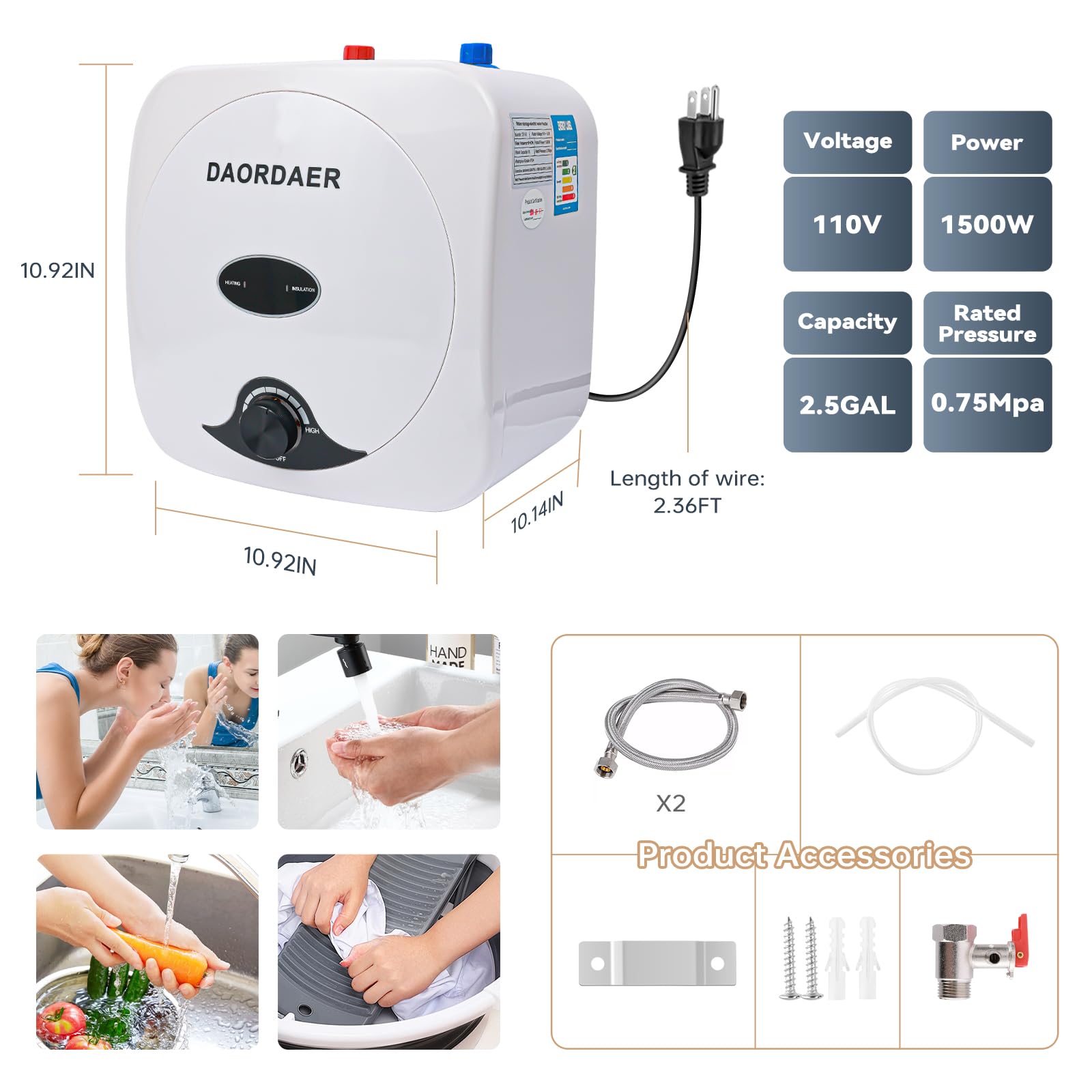 Daordaer energy-efficient design reduces daily hot water cost