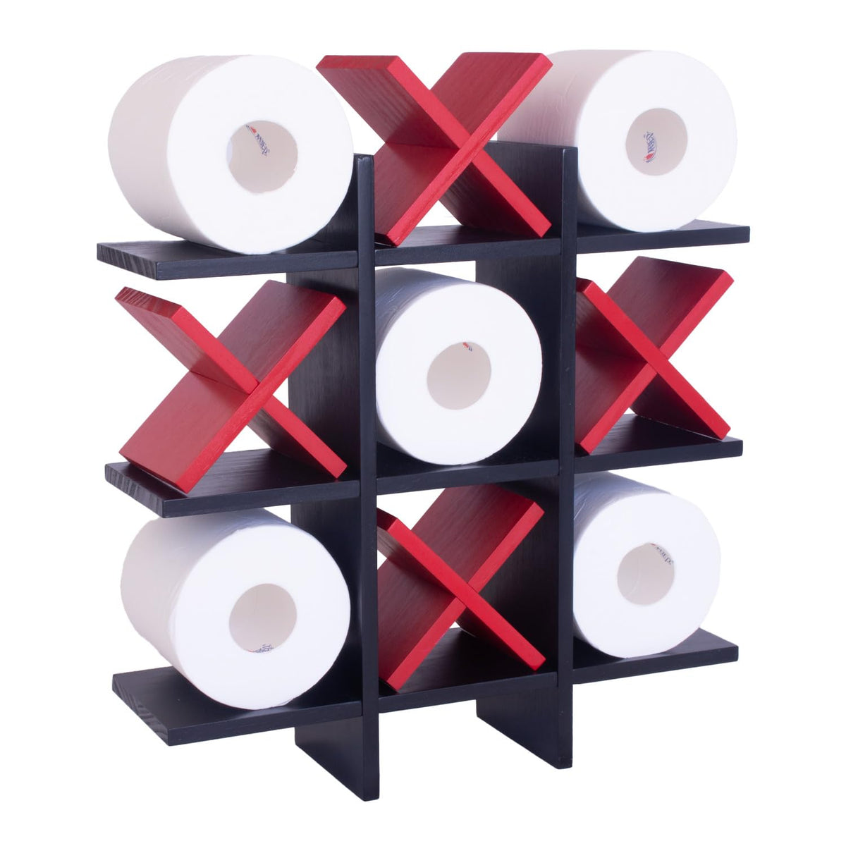 DAOYOUSKY Tic Tac Toe holder stand for organized bathroom storage.