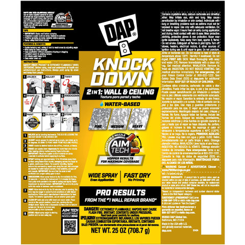 DAP adjustable nozzle rotates to spray at nearly any angle.