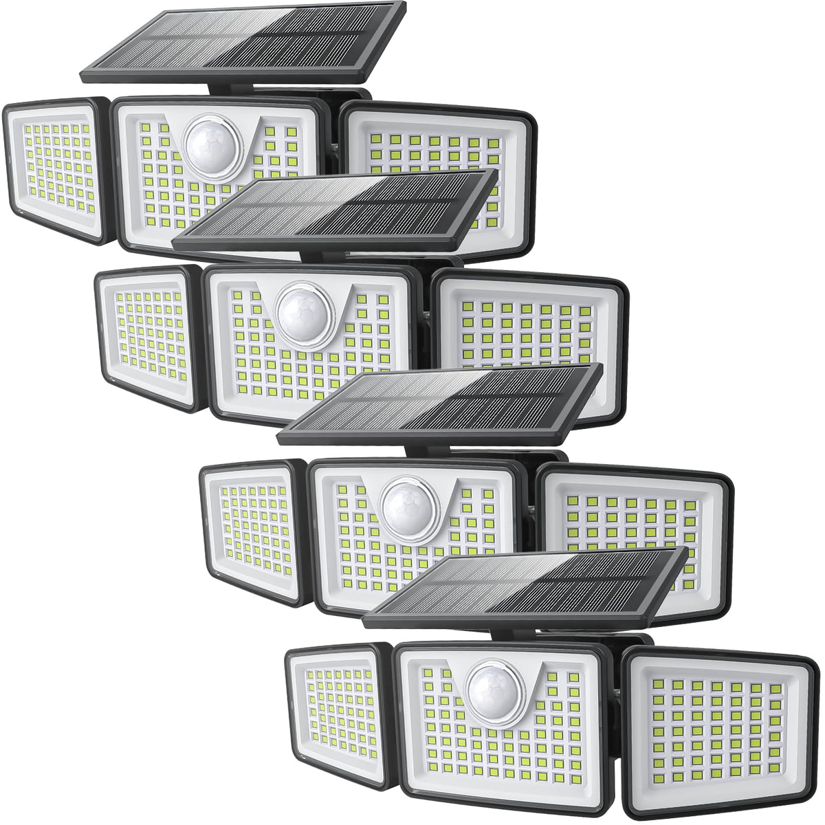 daphino 2500LM solar light front view for porch visibility and safety