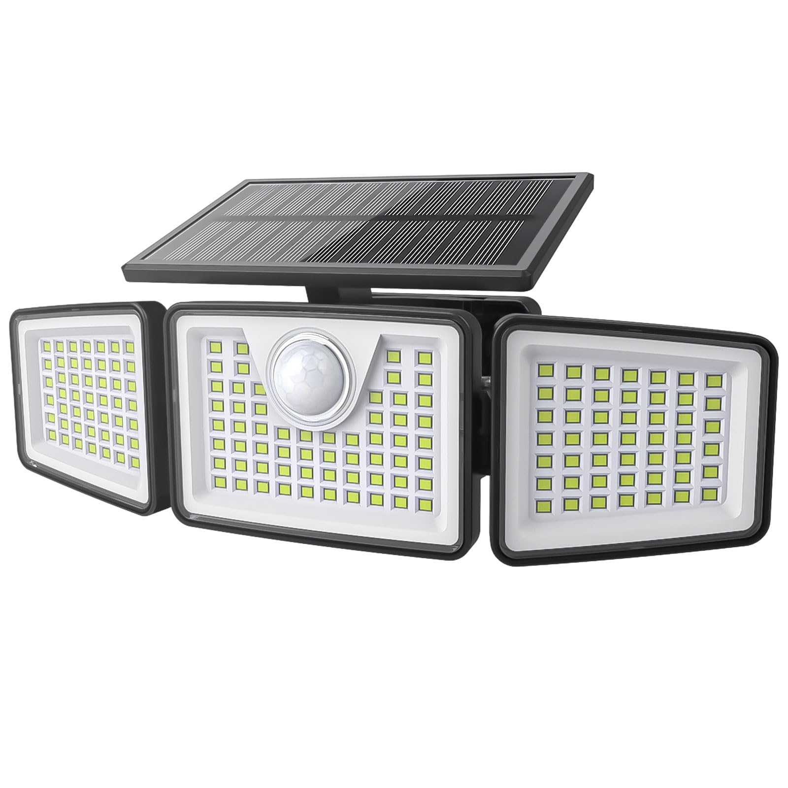 Daphino 2500lm solar light with motion sensor for bright outdoor illumination.