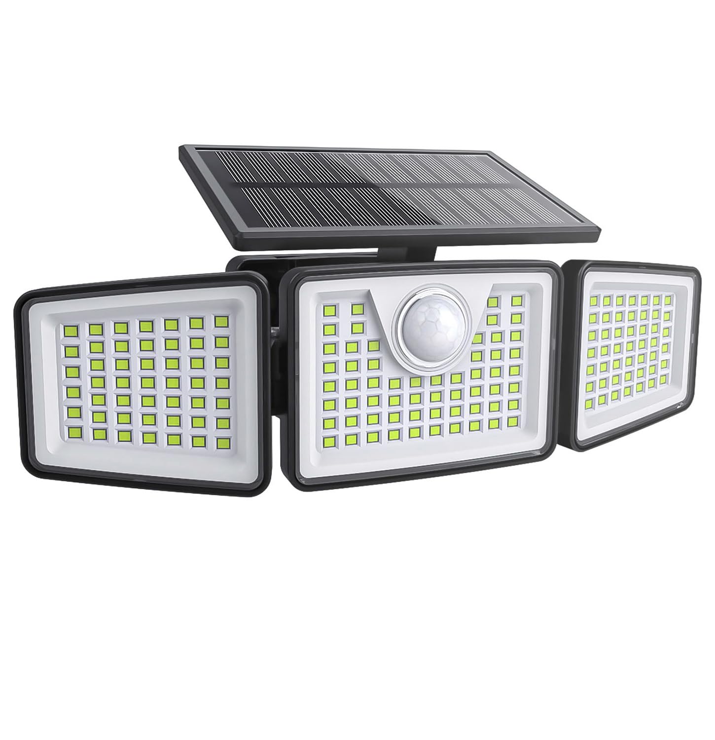 Daphino 2500LM outdoor solar light front view for bright perimeter illumination
