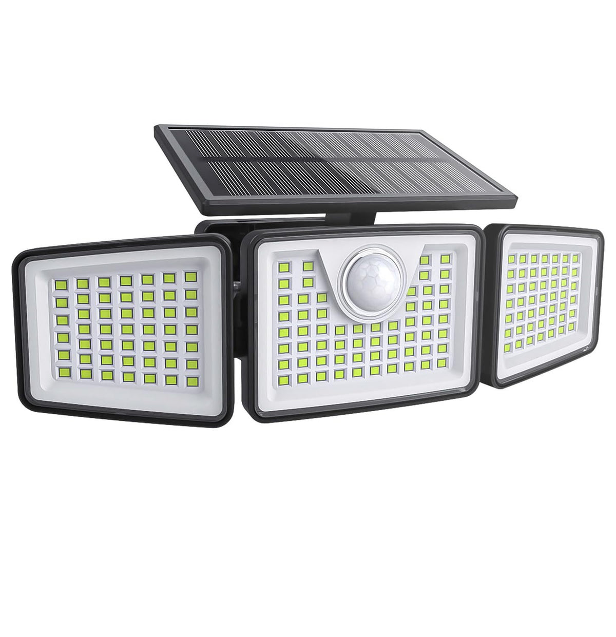 Daphino 2500LM outdoor solar light front view for bright perimeter illumination