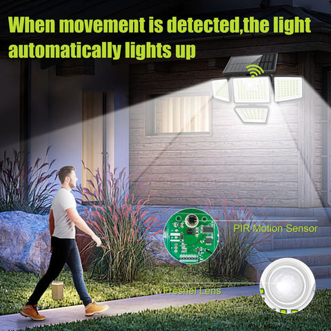 Daphino 3000LM solar light delivers bright night illumination for paths.