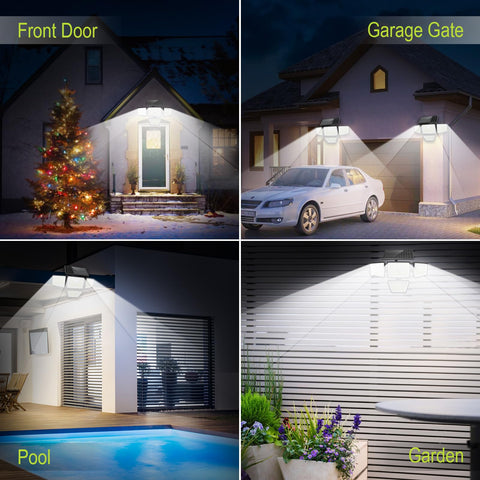 Daphino 3000LM solar light ideal for patios, gardens, and walkways.