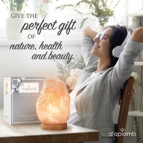 daplomb salt lamp with dimmer cord for adjustable bedroom or office lighting.