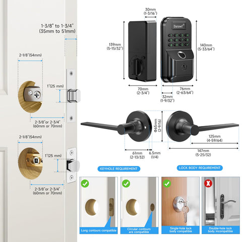 Darawf DIY-friendly installation for fast door lock replacement.