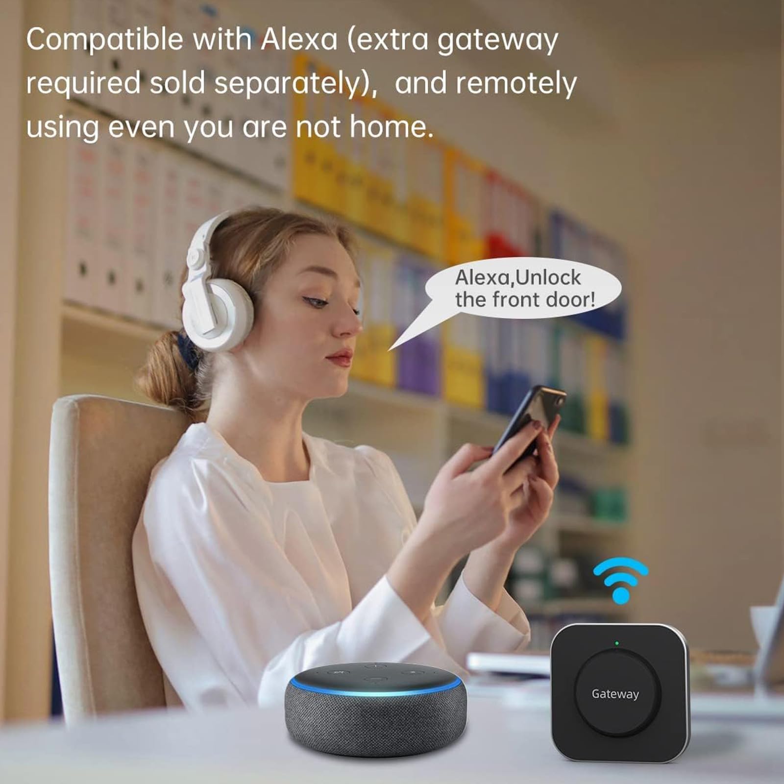 Darawf smart app control for remote lock status and voice control.